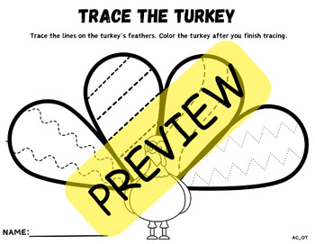 Preview of Trace the Turkey