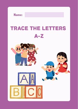 Preview of Trace the letters from A-Z | Pre-K or Kindergarten | 27 pages