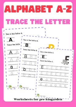 Preview of Trace the letter "Alphabet A-Z"