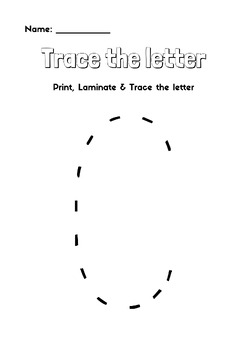 Preview of Trace the letter C - Enjoy & Learn