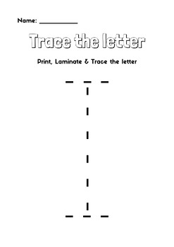 Preview of Trace the letter I - Enjoy & Learn
