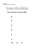 Trace the letter L - Enjoy & Learn
