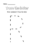 Trace the letter R - Enjoy & Learn