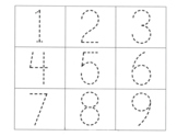 Trace the number page. 1 - 9 . Dot to dot tracing sheet. P