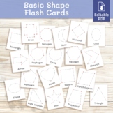 Trace the shapes. Tracing worksheets. Montessori cards