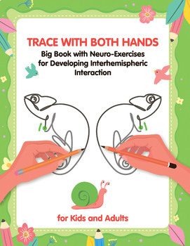 Preview of Trace with Both Hands. Big Book with Neuro-Exercises. Black & White