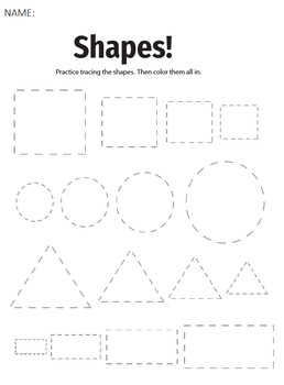 Trace your Shapes! by Artsy Education Tools and Fun Activities | TpT