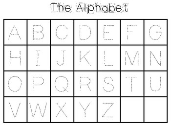 Traceable Alphabet Chart by Miss Cobblestone's Resources | TPT