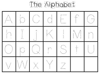 Traceable Alphabet Chart by Miss Cobblestone's Resources | TPT