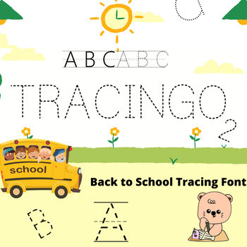 Preview of Traceable Font Make your own Tracing Book For Preschoolers -Back to School Font
