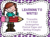 Traceable Journal Prompts for K and 1st