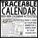 Printable Monthly Calendars for Tracing 2022-2023