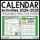 Monthly Traceable Calendars 2024-2025 | Preschool Kinderga