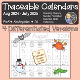 Traceable Monthly Calendars NEW for 2024-2025, math center