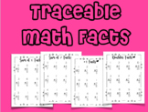 Traceable Sums-Addition +0,+1,+2,Doubles, Number partners 