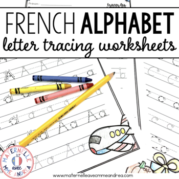 Preview of FRENCH Alphabet Tracing Practice Worksheets - Letter Formation Practice