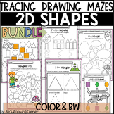 Tracing 2D Shapes Worksheets Drawing Shapes Tracing Lines 