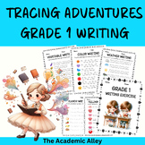 Tracing Adventures: Grade 1 Handwriting Worksheet - Exciti