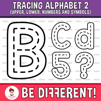 Preview of Tracing Alphabet Clipart Letters 2 Fine Motor Skills Pencil Control