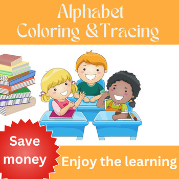 Preview of Tracing Alphabet & Coloring pages for Classes 1-4