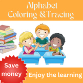 Tracing Alphabet & Coloring pages for Classes 1-4