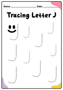 letter j tracing worksheets