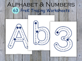 Tracing Alphabet Letters and Numbers for Preschool, Toddle