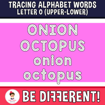 Tracing Alphabet Words Letter O Clipart Upper Lower Fine Motor Skills