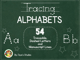 Tracing Alphabets- Traceable, Dashed Alphabets and Manuscr