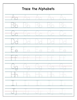 Tracing Alphabets for toddlers by Miley P | TPT
