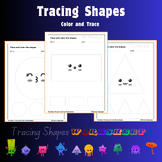 Tracing And Coloring Shapes Worksheets for Toddlers