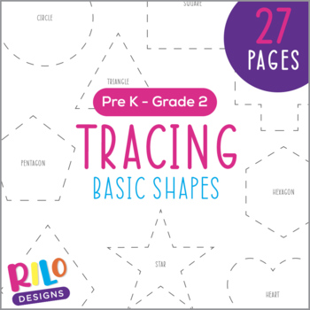 Preview of Tracing: Basic Shapes - 27 PAGES!