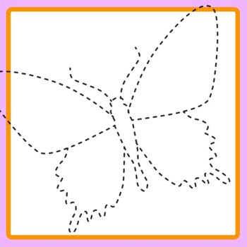 Tracing Butterflies Pencil Control - Dashed Symmetry Insects Animals ...