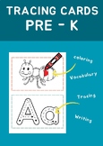 Tracing Card I Pre - K I Writing and Coloring Worksheet