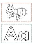 Tracing Card I Pre - K I Writing and Coloring Worksheet "A"