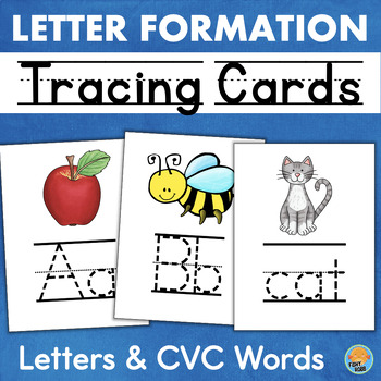 Letters and CVC Words Tracing Cards for Fine Motor Skills & Handwriting