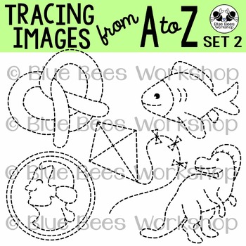 Preview of Tracing Clip Art - Traceable Pictures from A to Z (Set 2)