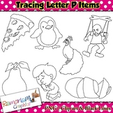 Tracing Clip art Letter P pictures