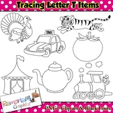 Tracing Clip art Letter T pictures