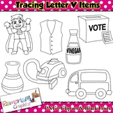 Tracing Clip art Letter V pictures