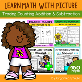 Tracing, Counting, Addition and Subtraction With Pictures 
