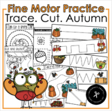 Trace Cut Color Autumn Fine Motor Practice Activities
