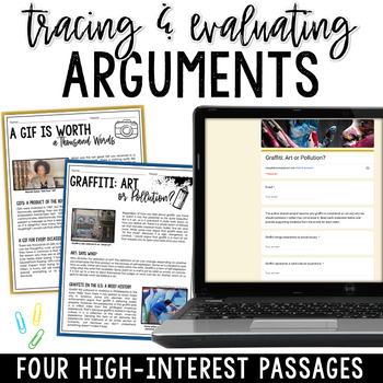 Preview of Argumentative Passages & Question Sets - RI.6.8 Analyzing Argumentative Texts