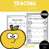 Tracing: Fall theme in English