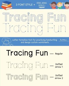 Preview of Tracing Fun Education Font Unleash the Magic of Letters for Kindergarteners