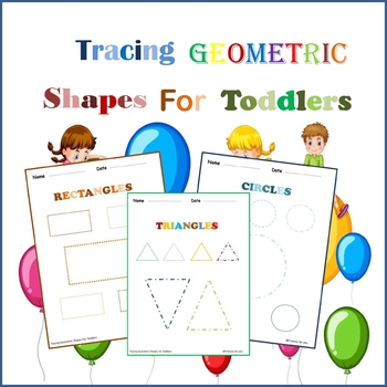 Preview of Tracing Geometric Shapes For Toddlers