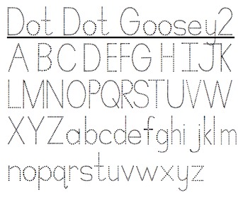 Preview of Tracing Handwriting Font - Dot Dot Goosey and Goosey2
