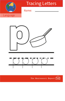 Preview of Tracing Letter & Sound 'p'