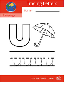 Preview of Tracing Letter & Sound 'u'