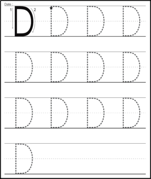 Handwriting practice kindergarten : Big Tracing Letters ( Free )